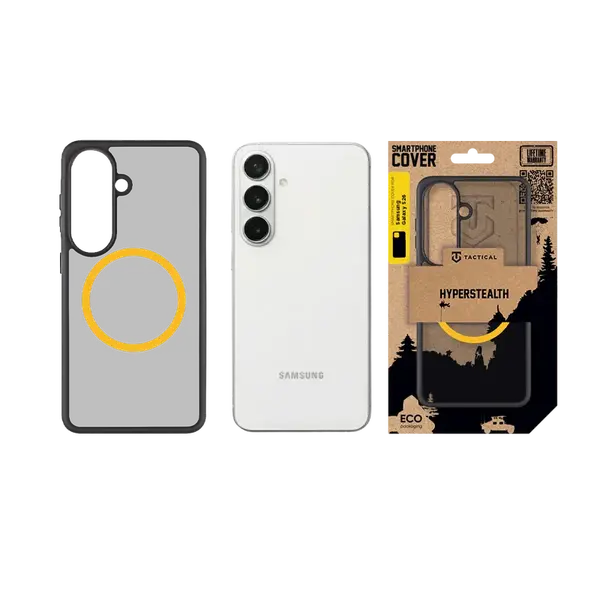 Zadní kryt Tactical MagForce Hyperstealth 2.0 pro Samsung Galaxy S26, černá - žlutá