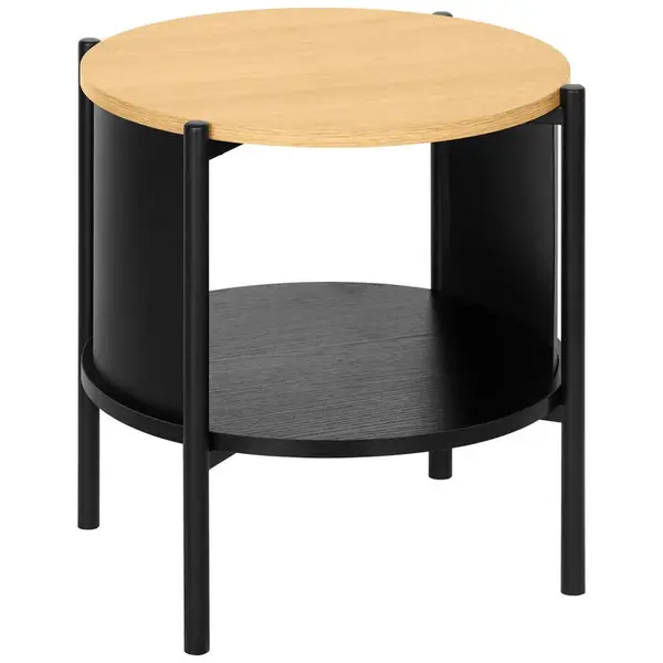Xora ODKLÁDACÍ STOLEK, přírodní barvy, černá