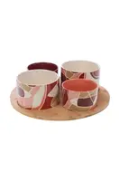 Sada servírovacích misiek s podnosom home & lifestyle 7 x 30 cm