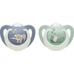 NUK First Choice Night 6-18 m dudlík Hippo/Koala 2 ks