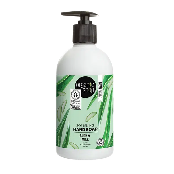 ORGANIC SHOP Zjemňující mýdlo na ruce Aloe a mléko 500 ml
