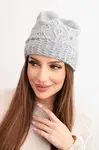 Dámska zimná čiapka Kesi s vlnou, šedá