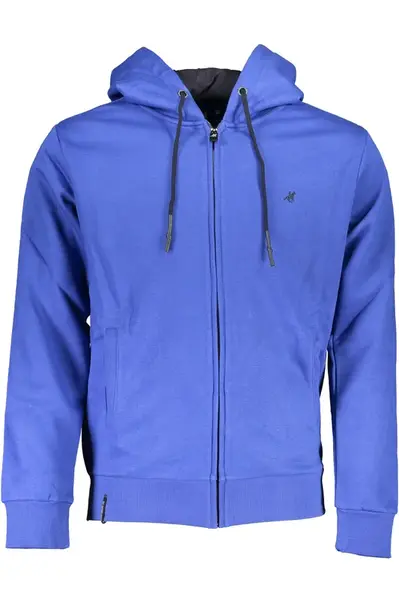 US GRAND POLO MEN'S BLUE ZIP SWEATSHIRT