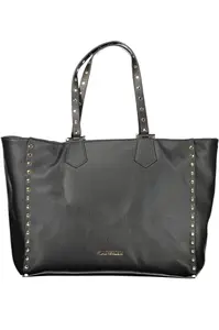 Čierna veľká kabelka s nitmi