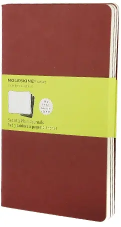 Sešity MOLESKINE 3 ks čisté červené L