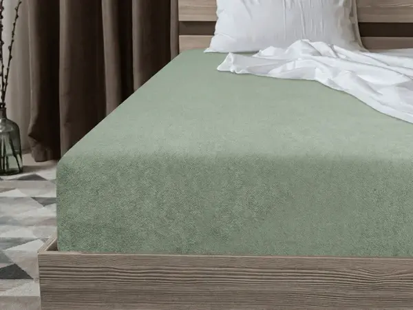 Froté prostěradlo EXCLUSIVE světle olivové 180 x 200 cm