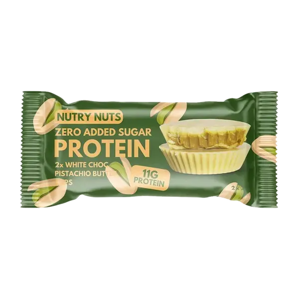 NUTRY NUTS Proteinové košíčky - bílá čokoláda s pistáciovým krémem 2 x 21 g