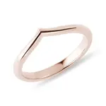 Chevron prsteň z ružového 14k zlata KLENOTA