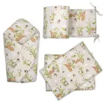 Baby Nellys 3D Mantinel s povlečením + zavinovačka zdarma, Veverky, béžová, šedá