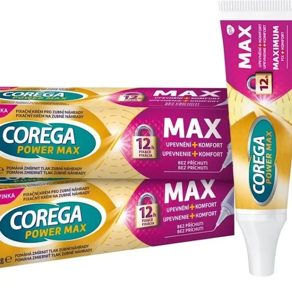 COREGA Max Upevnění + Komfort Fixační krém 2 x 40 g