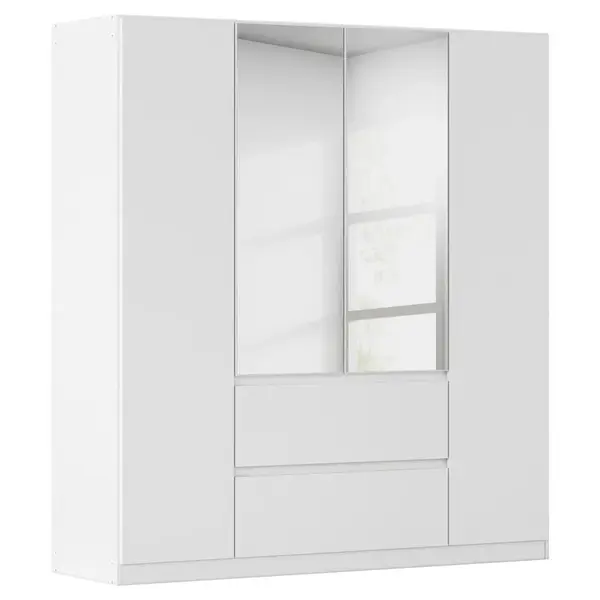 Rauch Möbel ŠATNÍ SKŘÍŇ S OTOČNÝMI DVEŘMI, barvy stříbra, bílá, 181/197/54 cm