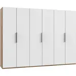 MID.YOU ŠATNÍ SKŘÍŇ S OTOČNÝMI DVEŘMI, bílá, barvy dubu, 300/216/58 cm