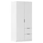 Rauch Möbel ŠATNÍ SKŘÍŇ S OTOČNÝMI DVEŘMI, bílá, 91/197/54 cm