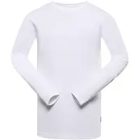 NAX IHES Pánské bavlněné triko s dlouhým rukávem, bílá, velikost