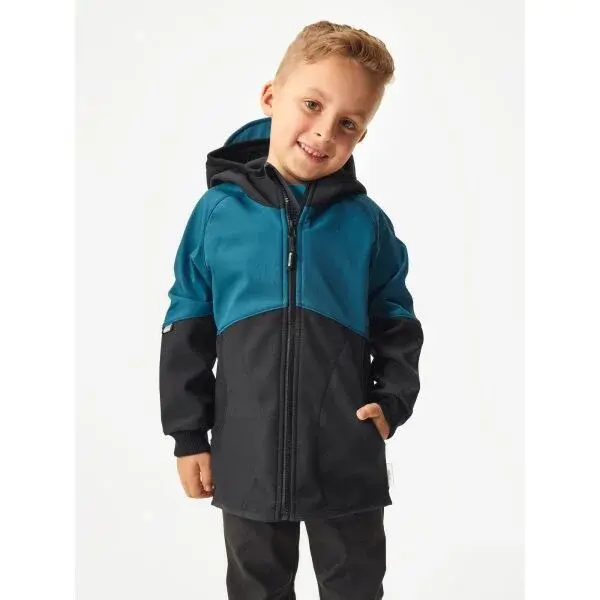 UNUO STREET Dětská softshellová bunda, černá, velikost 98-104