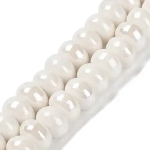 Glazed Porcelain Rondelle Beads