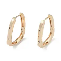 Clear Cubic Zirconia Hoop Earrings