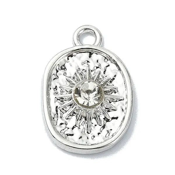 Alloy Clear Rhinestone Pendants
