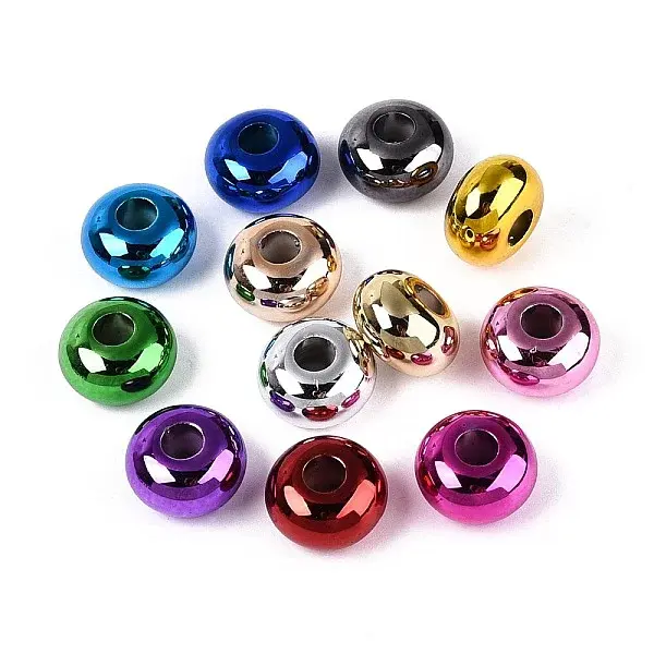 UV Plating Opaque Acrylic European Beads