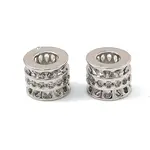 Brass Micro Pave Cubic Zirconia Beads