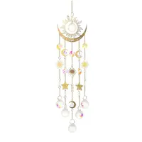 Quartz Crystal & Brass Pendant Decorations