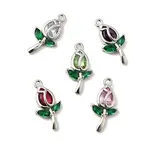 Brass Micro Pave Cubic Zirconia Pendants