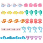 100Pcs 10 Styles Opaque Resin Cabochons