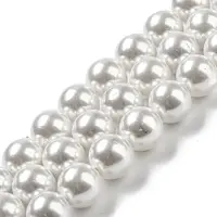 Electroplated Shell Pearl Beads Strands