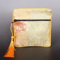 Square Chinese Style Cloth Tassel Bags