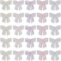 40Pcs 5 Colors Polyester with Mesh Embroidered Cloth Sew on Patches