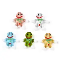 Gingerbread Man Handmade Lampwork Beads