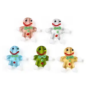Gingerbread Man Handmade Lampwork Beads