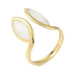 Ion Plating(IP) 304 Stainless Steel Enamel Horse Eye Open Cuff Rings for Women