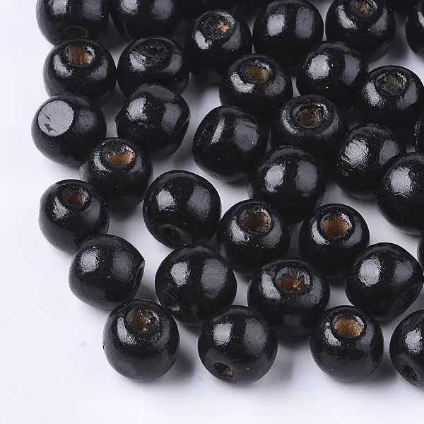 Dyed Natural Wood Beads