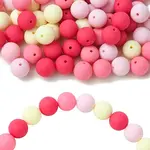 Rubberized Style Opaque Acrylic Beads