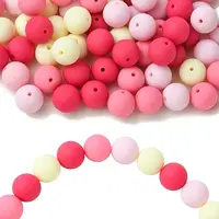 Rubberized Style Opaque Acrylic Beads