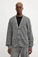 Bavlněný kardigan Tommy Jeans pánský, černá barva, DM0DM22104