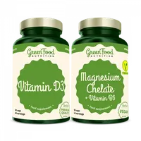 GREENFOOD NUTRITION Duopack Magnesium Chelate 90ks+ Vitamin D3 60ks