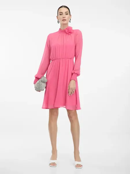 Růžové dámské midi šaty ORSAY