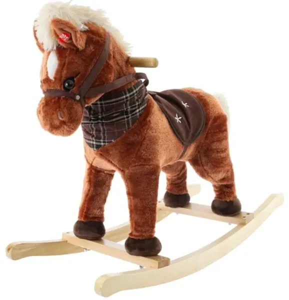EURO BABY Houpací koník se zvuky  - hnědý