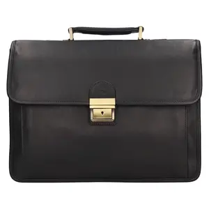 Kožená pánska aktovka Katana Celestin - čierna