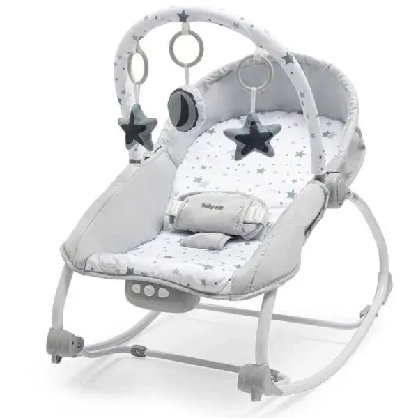 BABY MIX STARS Multifunkčné hojdacie ležadlo, sivá, veľkosť
