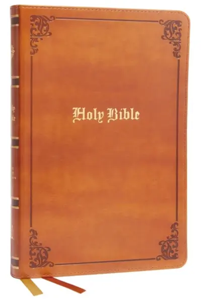 KJV Holy Bible: Large Print Thinline, Tan Leathersoft, Red Letter, Comfort Print: King James Version - Thomas Nelson