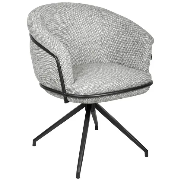 Belluti ŽIDLE S PODRUČKAMI, železo, buklé, šedá, černá