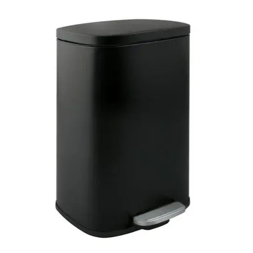 Spirella Spirella pedálový odpadkový kôš akira matná čierna oceľ soft-close 12 l 10.21563