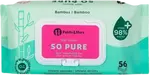 PETITE&MARS Obrúsky vlhčené SO PURE bambusové bioodbúrateľné 56 ks