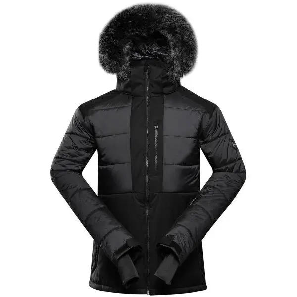 ALPINE PRO NADDR Pánska lyžiarska bunda, čierna, veľkosť