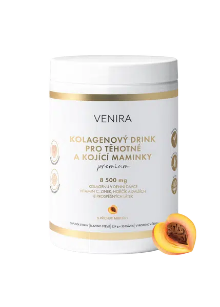 VENIRA PREMIUM kolagenový drink pro těhotné a kojící maminky, meruňka 324 g
