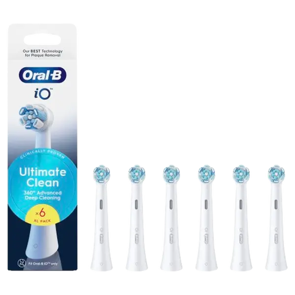 ORAL-B iO Series Ultimate Clean kartáčkové hlavy, bílé 6 ks