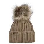 Trendová dámská zimní čepice Ezora, tmavě béžová